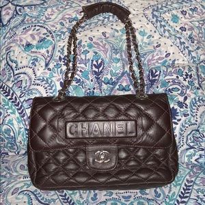 Quilted leather  shoulder bag